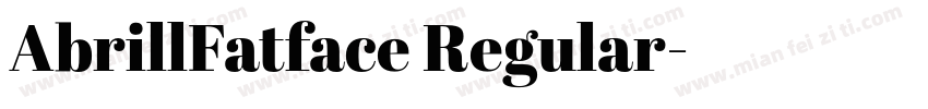 AbrillFatface Regular字体转换